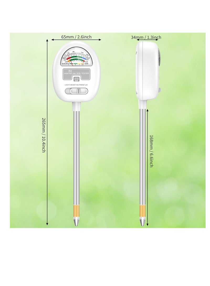 عام مقياس رطوبة التربة ، اختبار درجة الحموضة 4 في 1 في 1 ، الرطوبة/الخفيفة/العناصر الغذائية/مقياس الأس الهيدروجيني للحدائق ، العشب ، الزراعة ، استخدام النباتات الداخلية والخارجية ، لا توجد بطاريات مطلوبة ، هدايا لمحبي النباتات - Image 4