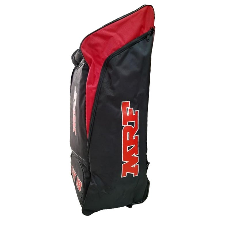 AASHRAY حقيبة كريكيت M*R*F VK-18 للكتف والعجلات، قماش ثقيل عالي الجودة، جيب مضغوط لعدد 2 مضرب، عجلات لسحب سهل، أحزمة مبطنة قابلة للتعديل. إصدار 2025 - Image 5