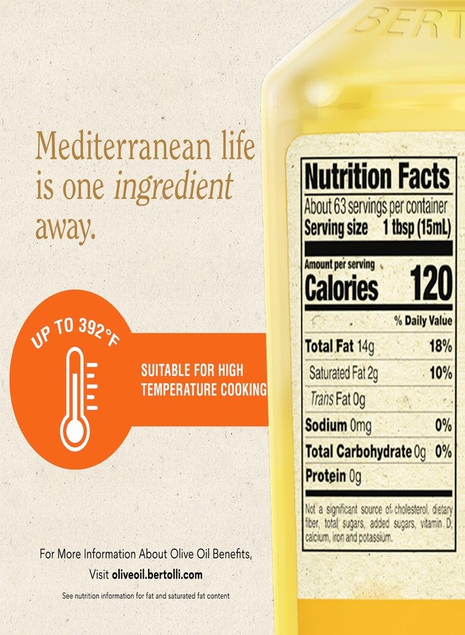 Bertolli Cooking Olive Oil, High Smoke Point, 32 fl oz - Image 4