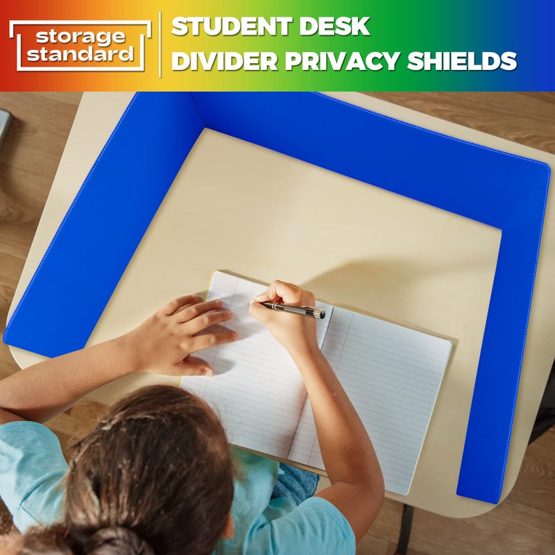 Storage Standard 16-Pack Desk Dividers for Students - Durable & Waterproof Plastic Study Carrel Divider, Classroom Folders Teacher Supplies, Easy-to-Clean Plastic Privacy Shield Boards for Student Desks - Image 4