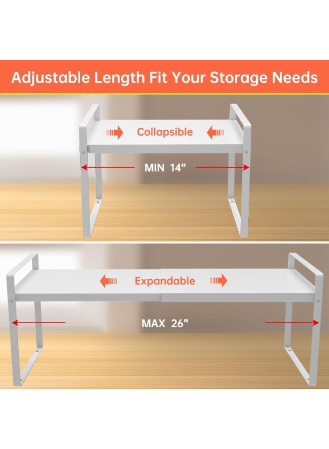 Expandable Metal Kitchen Cabinet Organizer Shelf, Adjustable 14-25 inch - Image 3