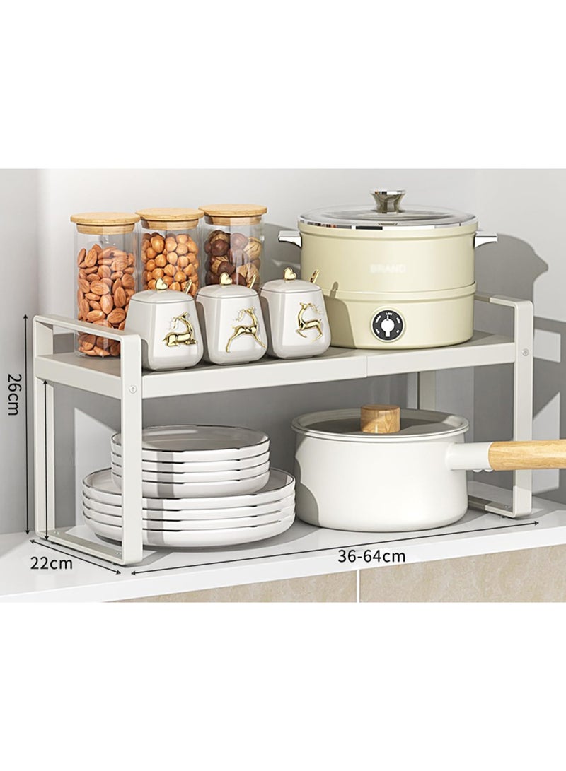 Expandable Metal Kitchen Cabinet Organizer Shelf, Adjustable 14-25 inch - Image 4