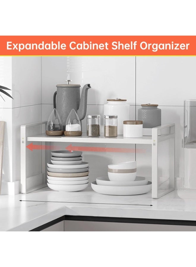 Expandable Metal Kitchen Cabinet Organizer Shelf, Adjustable 14-25 inch - Image 2