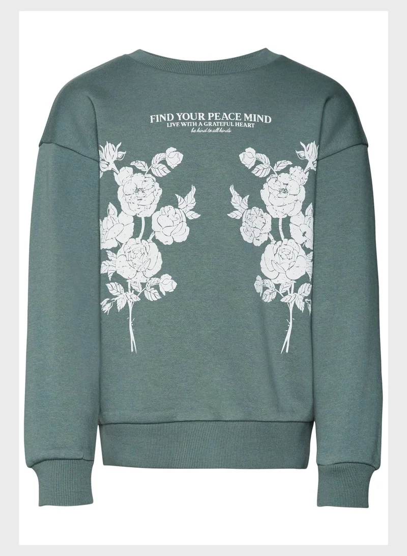 Vero Moda Girl Kids Flower Print Sweatshirt