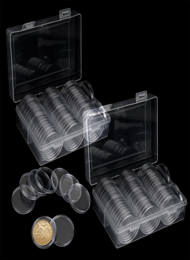 Axigundaone 100 Pieces Silver Eagles Coin Capsules, 40.6mm Coin Capsules with Organizer Box, Clear Silver Dollar Coin Case Holder for Coin Collection - Image 1