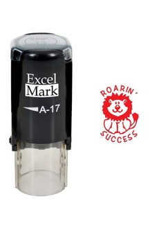 ExcelMark Round Teacher Stamp Roarin' Success Red Ink  - Image 3