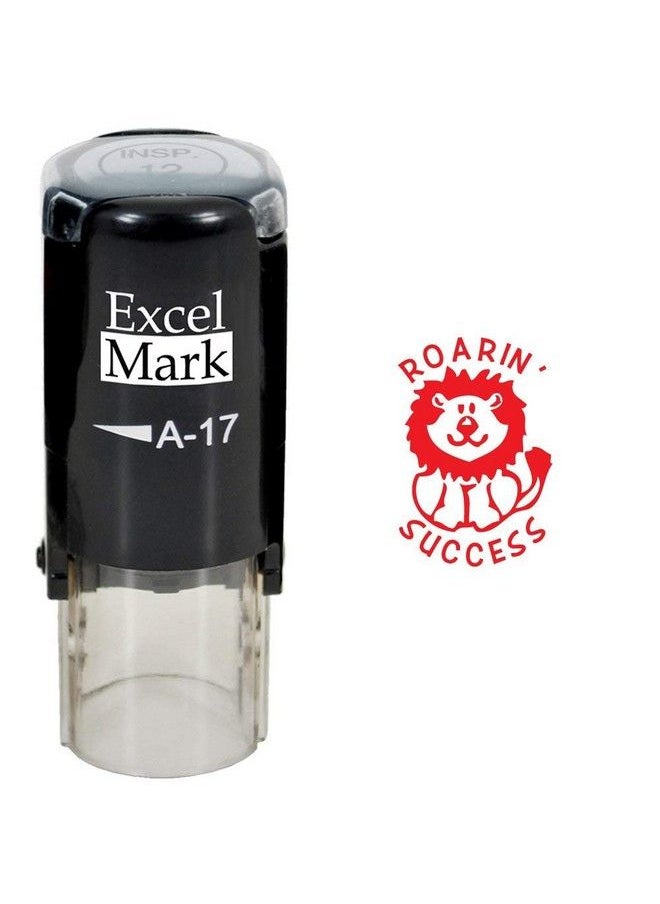 ExcelMark Round Teacher Stamp Roarin' Success Red Ink  - Image 3