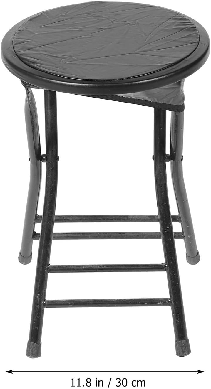 Garneck Waterproof Pu Material Bar Stool Cover Round Stretchable Chair Protector 28-35cm Elastic Seat Slipcover for Dining Counter Stools - Image 2