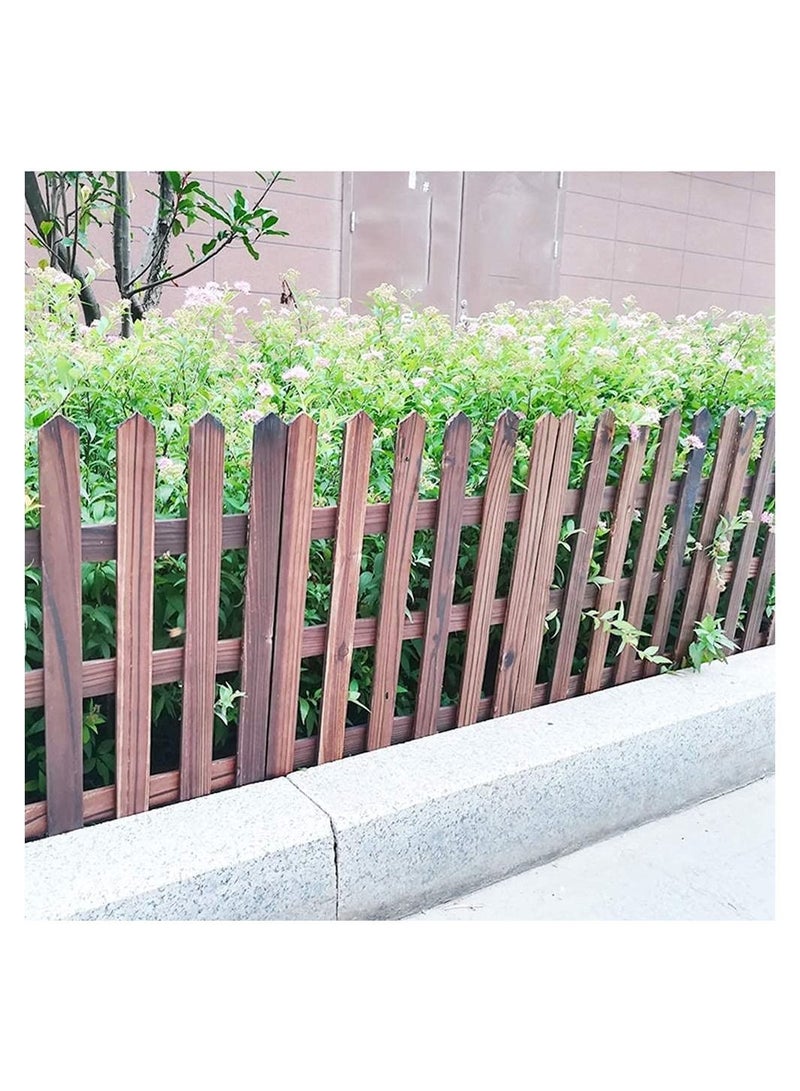 LINGWEI Miniature Decorative Wooden Picket Fence Border - Image 2