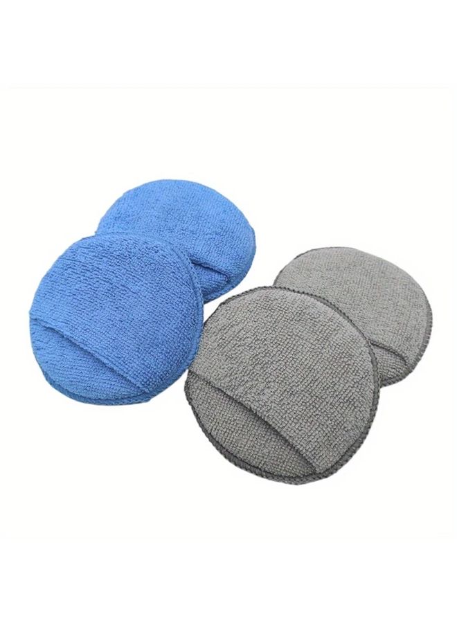 5pcs Grey Car Wax Polishing Pads Ultra Fine Fiber Pocket Sponges For Washing Cars - Image 3