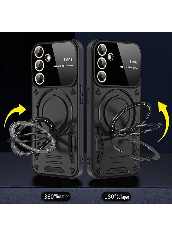 Samsung Galaxy A15 5G/4G Case Back Cover with Magnetic Stand 360° Rotate Ring and Camera Len Protector 【Grade Drop Protection】 Anti-Scratch Shockproof Phone Accessory - Image 5