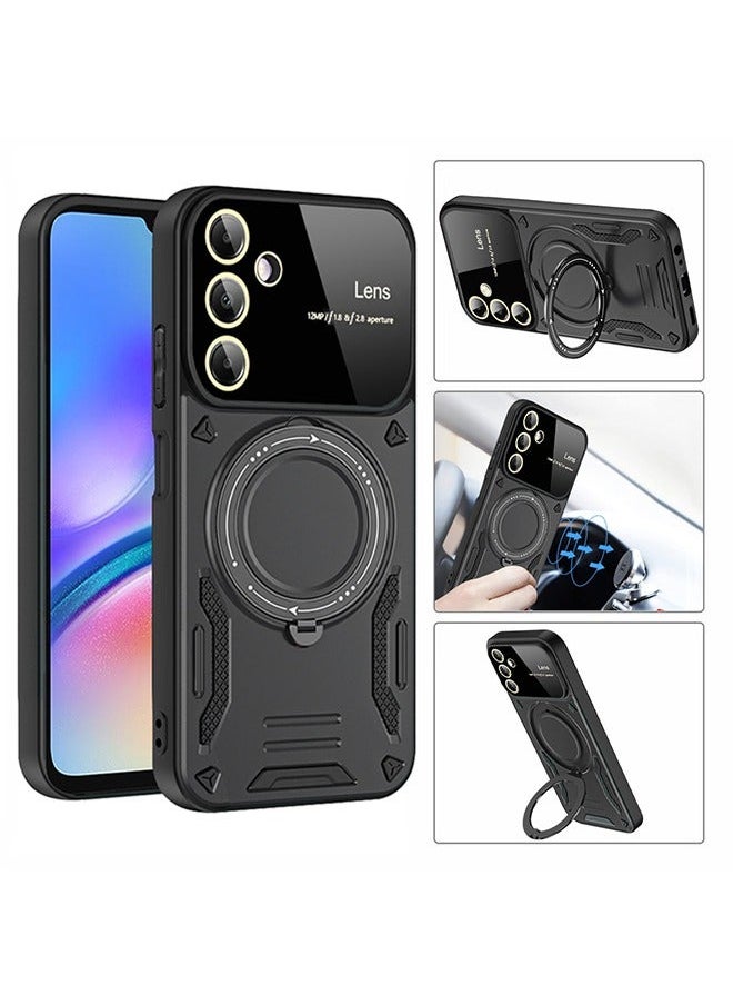 Samsung Galaxy A15 5G/4G Case Back Cover with Magnetic Stand 360° Rotate Ring and Camera Len Protector 【Grade Drop Protection】 Anti-Scratch Shockproof Phone Accessory - Image 2