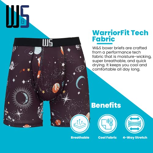 Warriors & Scholars Boxer Briefs For Men Pack Of 6, Ultra Soft, Breathable Quick Dry, Moisture-Wicking Mens Underwear, AM105F L - Image 3