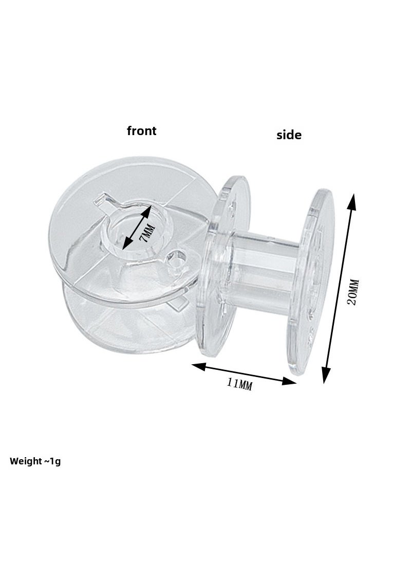 Generic Multi-purpose 2518p Transparent Bobbin Sewing Spools Transparent color 