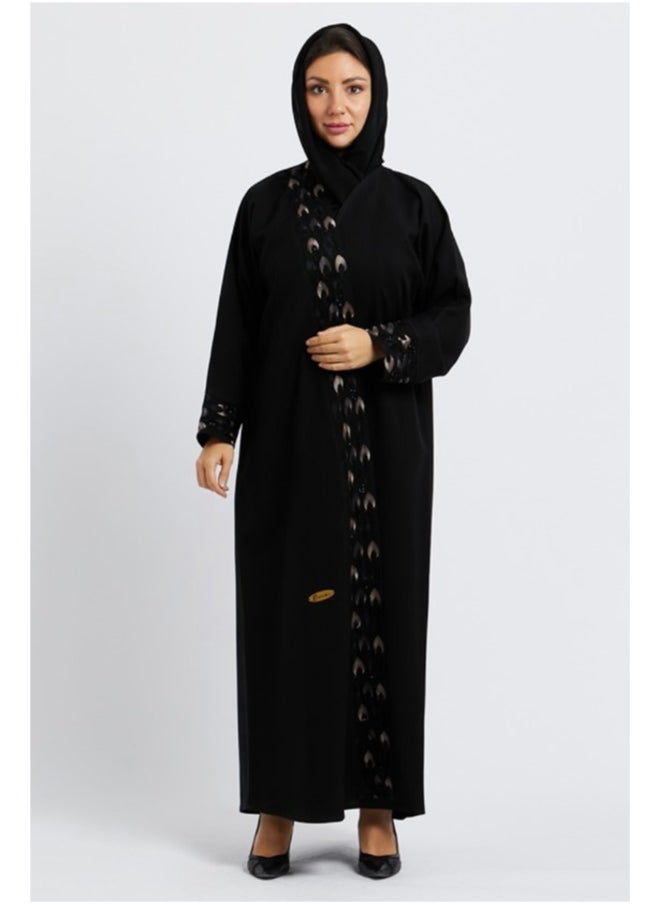 Evva Evva Luxury Saudi Abaya for Women – Elegant Open Front Modest Wear in Premium Fabric – Ideal for Ramadan, Eid, and Everyday Elegance  - Image 2