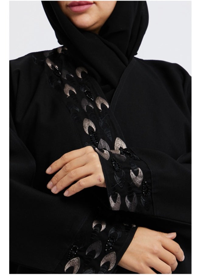 Evva Evva Luxury Saudi Abaya for Women – Elegant Open Front Modest Wear in Premium Fabric – Ideal for Ramadan, Eid, and Everyday Elegance  - Image 4