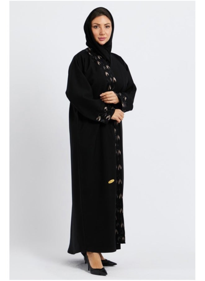 Evva Evva Luxury Saudi Abaya for Women – Elegant Open Front Modest Wear in Premium Fabric – Ideal for Ramadan, Eid, and Everyday Elegance  - Image 1