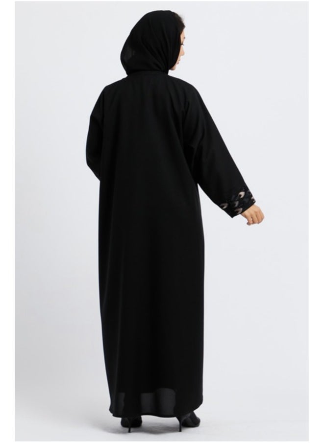Evva Evva Luxury Saudi Abaya for Women – Elegant Open Front Modest Wear in Premium Fabric – Ideal for Ramadan, Eid, and Everyday Elegance  - Image 3