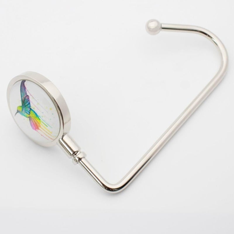 ROFLYER Purse Hook Hanger for Table Bar Handbag Hanger Safer Cleaner Bag Table Hanger with Velvet Pouch (Hummingbird) - Image 2