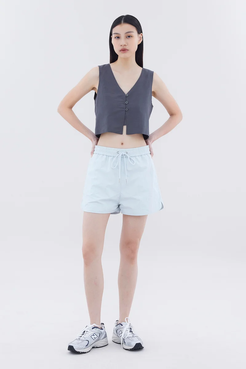 The Editor's Market Ellegra Curve-Hem Shorts