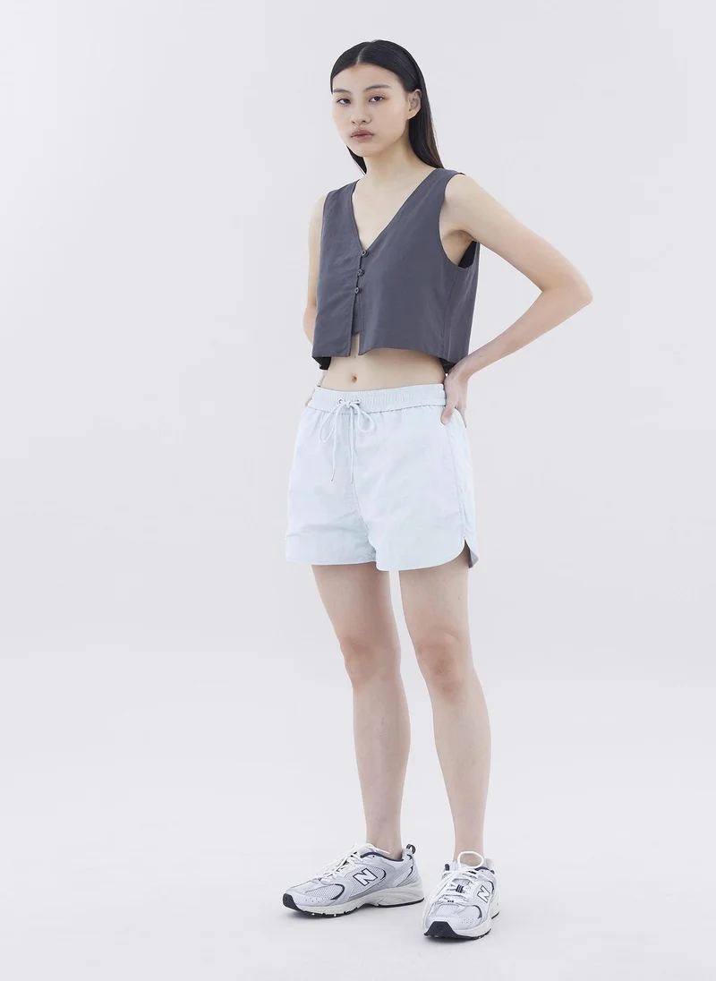 The Editor's Market Ellegra Curve-Hem Shorts