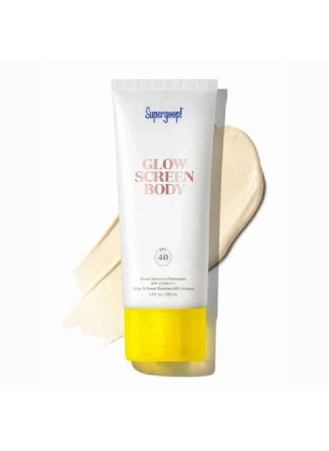 Glowscreen Body SPF 40 PA+++ 3.4 Fl Oz Body Lotion Broad Spectrum Sunscreen With Subtle Shimmer