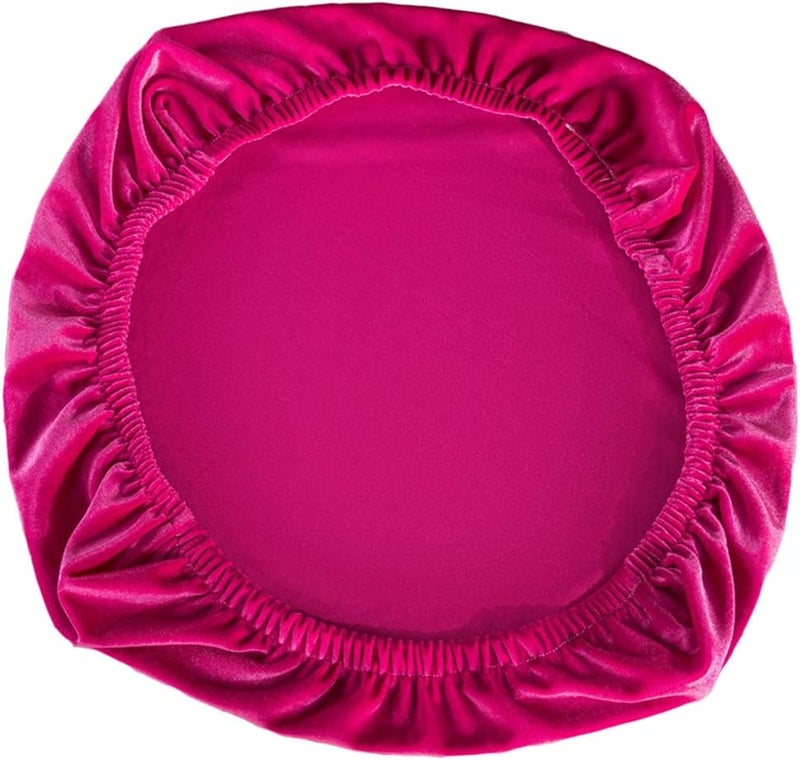klarako Stretch Velvet Dining Room Chair Seat Cover Slipcovers Wedding Party Decor  Hot Pink - Image 1