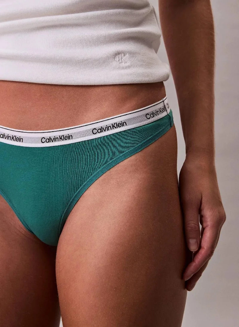 Calvin Klein Lively Teal Thong - Icon Logo for Women | Best Price UAE