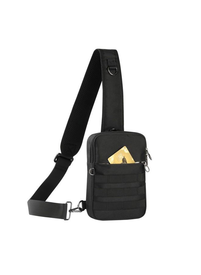 VADOO Small Sling Bag for Men, Tactical Crossbody Bag with Zipper Lock, RFID and Molle System for Travel Work Outdoor - Image 1