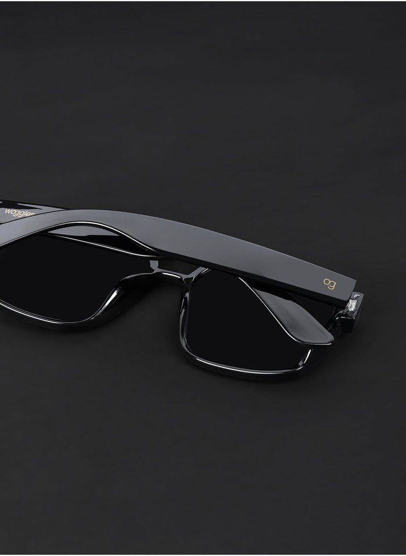 Woggles Uv-Protected Black Aviator Sunglasses - Image 5