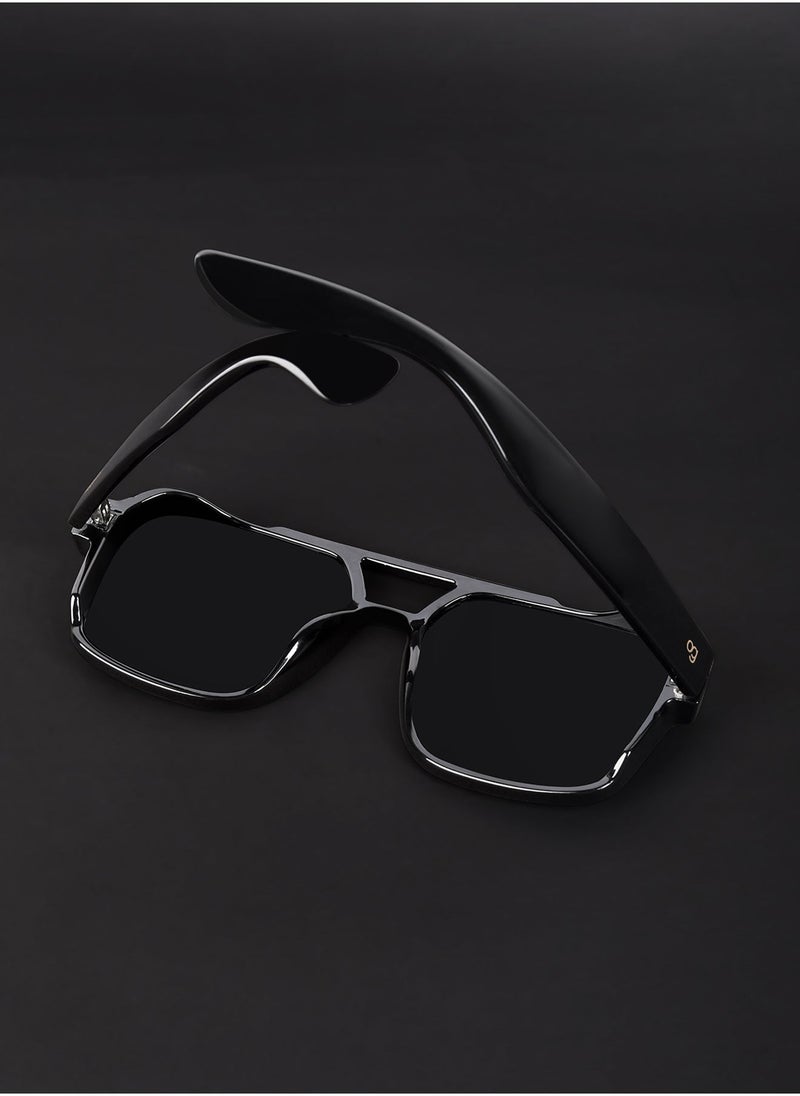 Woggles Uv-Protected Black Aviator Sunglasses - Image 4