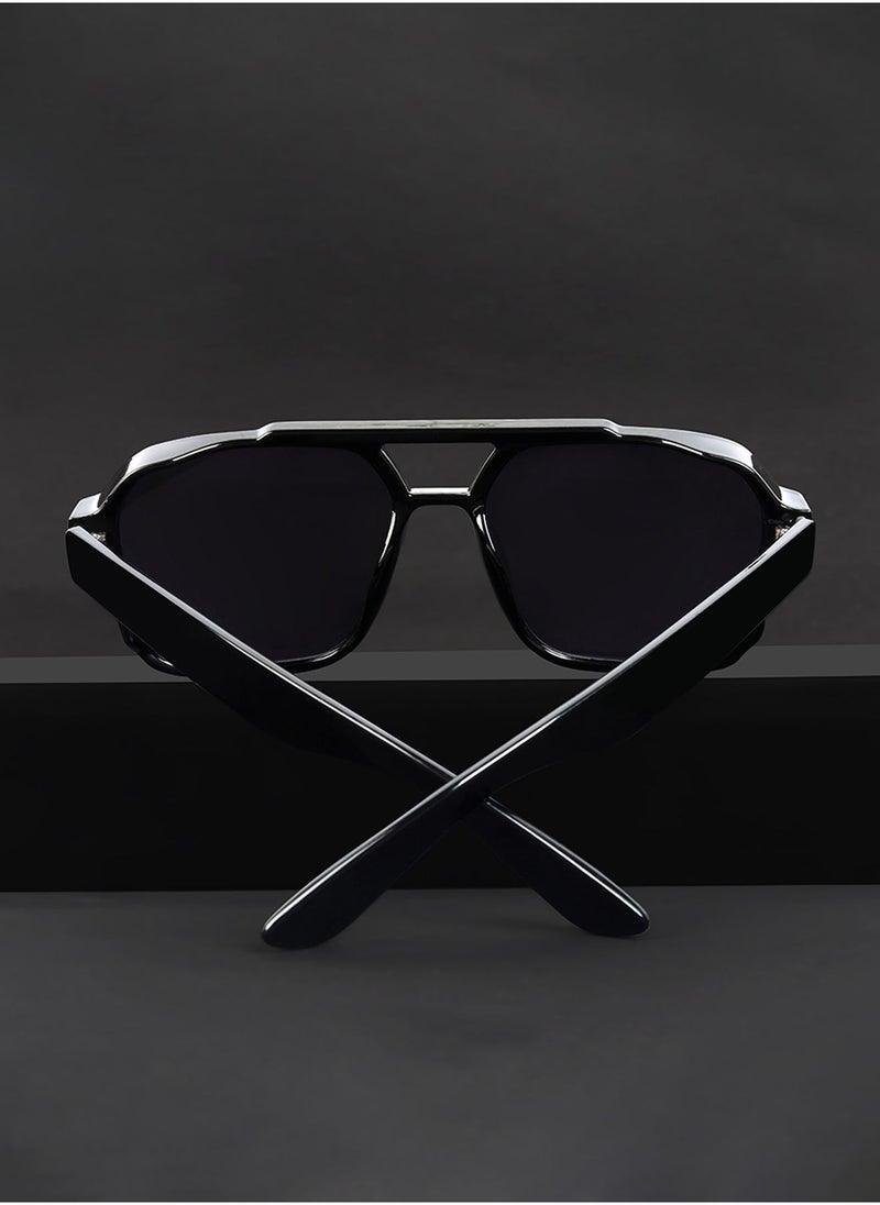 Woggles Uv-Protected Black Aviator Sunglasses - Image 3