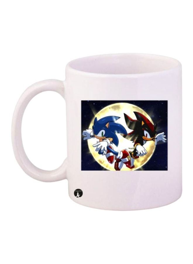 RKN Sonic Video Game Printed Coffee Mug White/Black/Yellow - Image 2