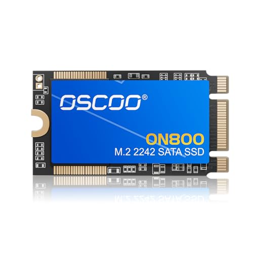 OSCOO 1TB M.2 2242 SATA III SSD، حتى 550MB/s قراءة و500MB/s كتابة، 3D TLC NAND، SSD داخلي لأجهزة اللابتوب، الحواسيب الصغيرة - Intel NUC، Zotac ZBOX، Ultrabook، أجهزة سطح المكتب، مفتاح B+M – غير متوافق مع فتحات NVMe - Image 1