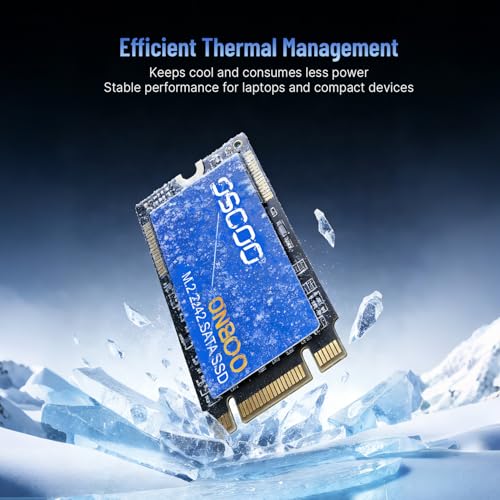 OSCOO 1TB M.2 2242 SATA III SSD، حتى 550MB/s قراءة و500MB/s كتابة، 3D TLC NAND، SSD داخلي لأجهزة اللابتوب، الحواسيب الصغيرة - Intel NUC، Zotac ZBOX، Ultrabook، أجهزة سطح المكتب، مفتاح B+M – غير متوافق مع فتحات NVMe - Image 5