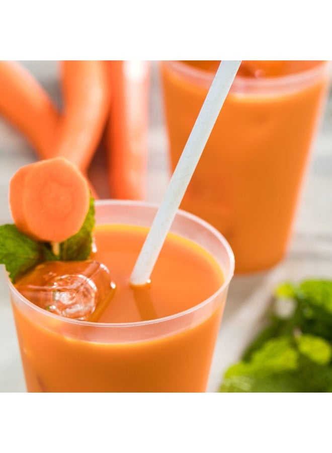 Restaurantware مصاصات ورقية بطول 7.8 بوصة للشرب، 100 مصاصة ورقية متينة وصديقة للبيئة - تصميم صلب ممتاز، مصاصات ورقية بيضاء متينة، ألوان زاهية، للمشروبات الباردة - Image 3