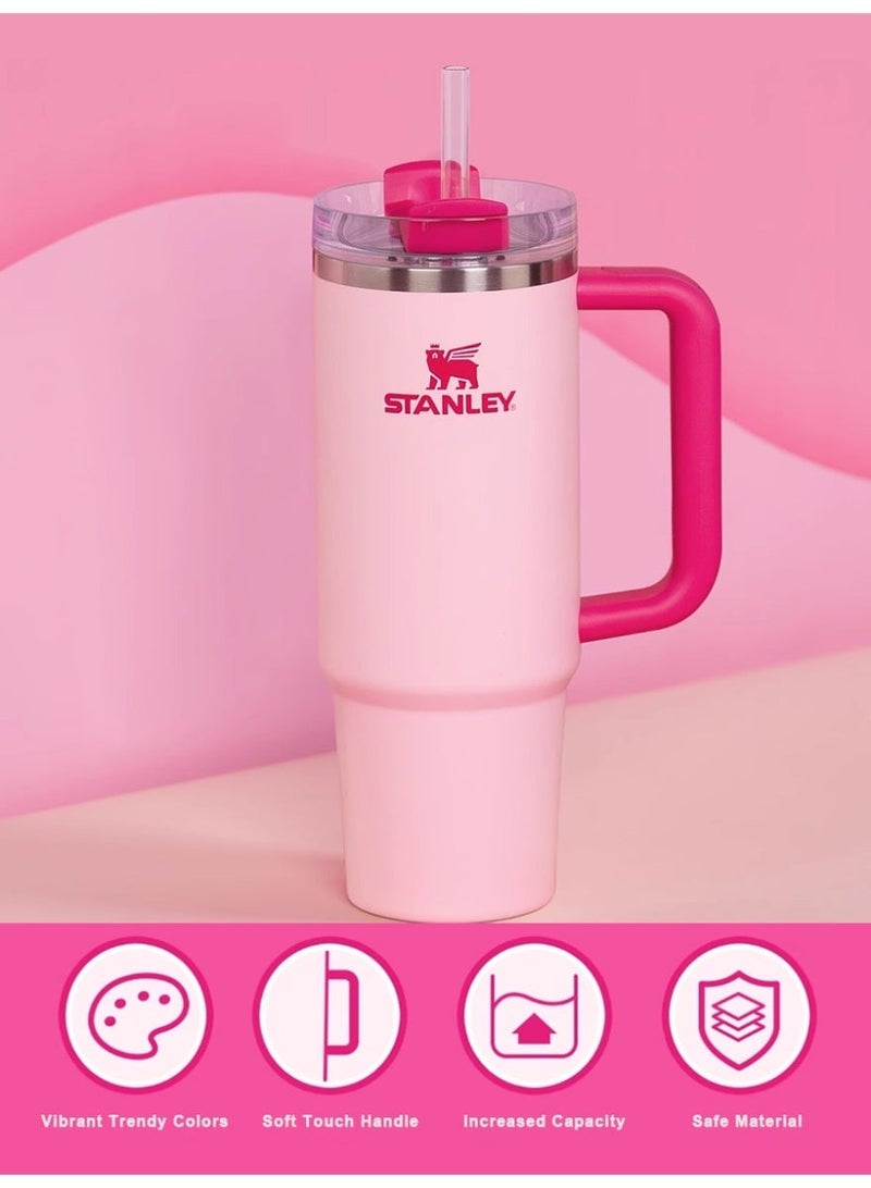 ستانلي كوب ستانلي كوينشر H2.0 فلو ستيت معزول بتفريغ الهواء من الفولاذ المقاوم للصدأ مع غطاء وقشة للماء والشاي المثلج أو القهوة والعصائر وغيرها، سعة 40 أونصة - Image 3