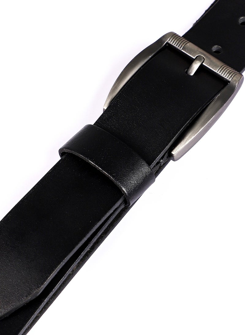 Andora Dressy Classic Textured Length Belt - Black - Image 2
