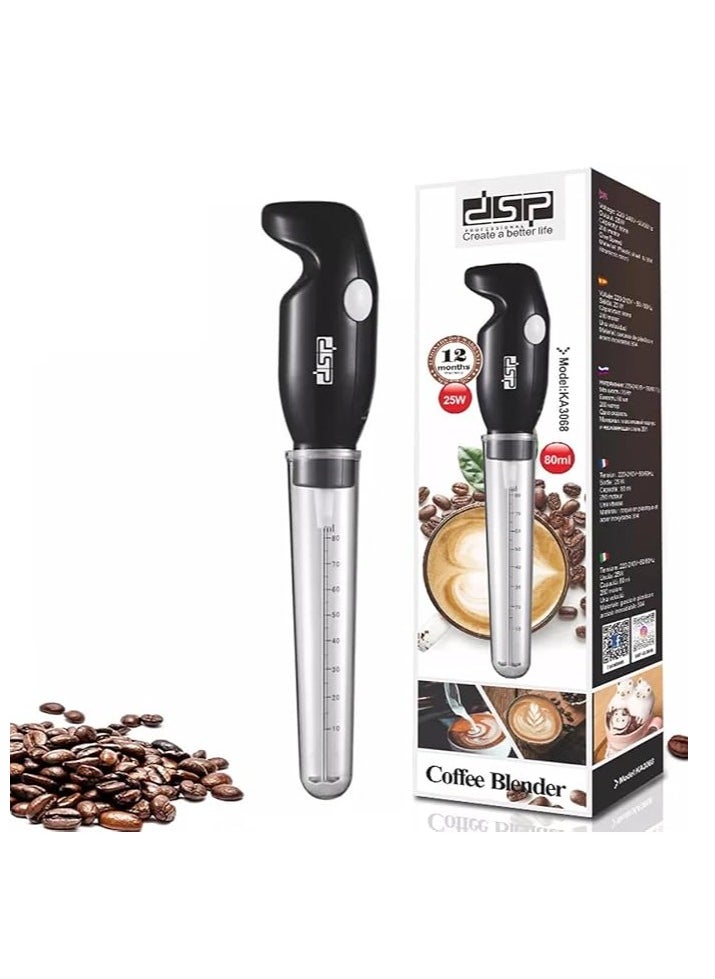 Spaceshoop Milk frother handheld, electric mixer for coffee drink, foam bread maker, Durable and Electric Mixer KA3068 (black)  - Image 1
