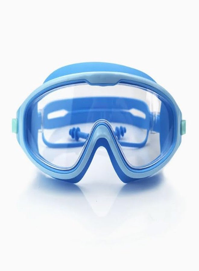 Spocco | Swimming Goggles for Kids with Ear Plugs | Big Frame, Leakproof, Anti-Fog Lenses for Boys & Girls - UV Protection & Adjustable Swim Googles for Young Swimmers | SG 100 | BLUE | 24 - Image 4