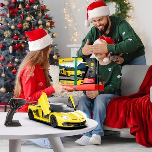 AEROQUEST Lamborghini Remote Control Car Officially Licensed 114 Lambo RC Car for Boys Girls Birthday Gift Yellow Toys for 3 4 5 Years OldYellow - Image 5