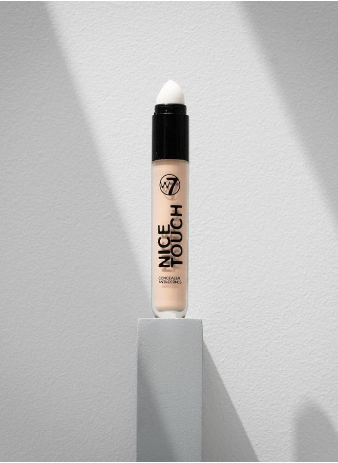 W7 Cosmetics W7 Nice Touch Concealer - Fair Ivory - Brighten the Eye Area & Conceal Blemishes - Medium Coverage - 2-in-1 Sponge Stick Applicator and Blending Sponge - Vegan Makeup  - Image 3