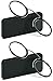 REAVEE 2 Pack Pinch Nose Clip on Reading Glasses Armless for Men Women No Temple Slim Compact Readers Ultra Thin with Mini Portable Case Black 20 - Image 1