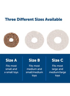 PetSafe PetSafe® Natural Rawhide Treat Ring Refills, Size A, Peanut Butter Flavor, Replacement Treats Busy Buddy Treat Ring Holding Toys  - Image 5