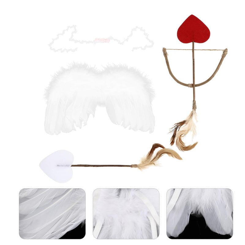 Newborn Cupid Wings Bow Headband Arrow Photo Prop Set for Photography Party Decor - Image 4