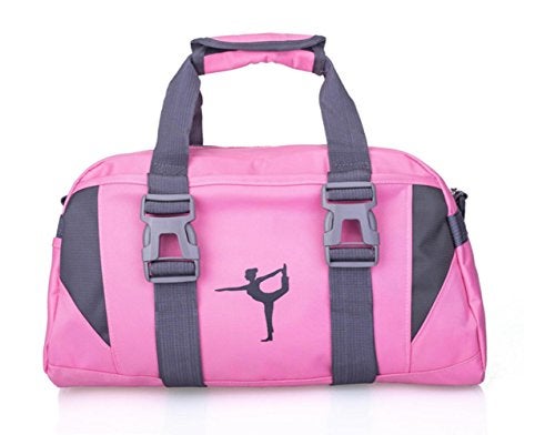 WVMKOR Small/Large Dance Duffle Bag For Girls Sport Gym Bags For Women Yoga Bag (Pink, Large) - Image 3