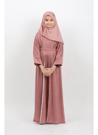 strapless open back dress Dahlia Abaya in Dusty Pink