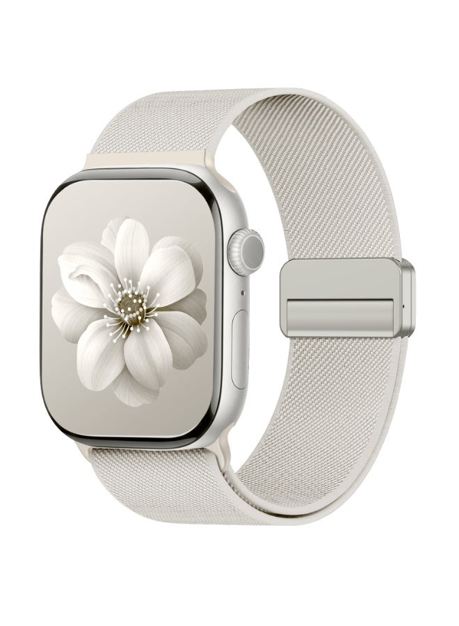 Elastic watch band for Apple Watch Series10 46mm, sizes 44mm, 45mm, 46mm, ,49mm, for women and men; magnetic clasp elastic movement loop nylon fabric band for iWatch series 11 10 9 8 7 6 5 4 3 SE Ultimate 3/2/1 - Image 1