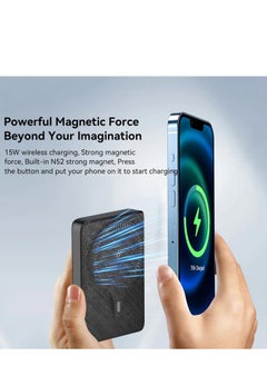 Brave MagSafe Power Bank, 10000mAh Wireless Portable Charger with Stand & PD 20W Fast Charging, Magnetic Battery Pack Compatible with iPhone 16 Pro Max, 16 Pro, 16, 15, 14, 13, 12 Series, Samsung Galaxy S25, S24, S23 Ultra, USB-C Power Bank with Type-C Cable, Fast Charge for iPhone & Android Devices  - Image 3