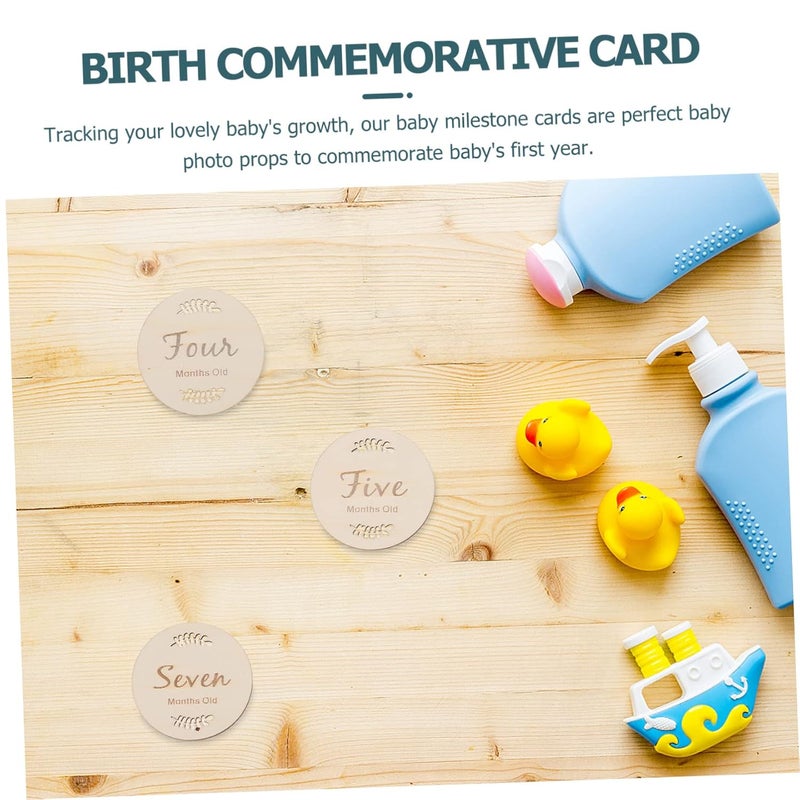 12Pcs Growth Milestone Cards Newborn Commemorative Photography Props for Month Memories Social Media Sharing - Image 4